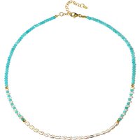 Edelstein-Silberhalskette Edelstein-Silberhalskette