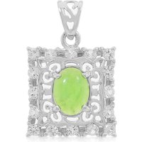 Kaiserlicher Chrysopras-Silberanhänger Kaiserlicher Chrysopras-Silberanhänger