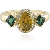 Nicht erhitzter Gelber Tansanit-Goldring (Adela Gold) Nicht erhitzter Gelber Tansanit-Goldring (Adela Gold)