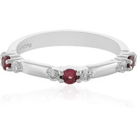 Edelroter Spinell-Silberring Edelroter Spinell-Silberring