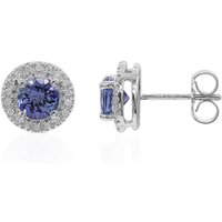 AAA-Tansanit-Goldohrringe AAA-Tansanit-Goldohrringe