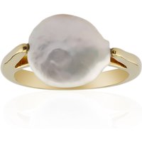 Weiße Süßwasserzuchtperlen-Silberring (TPC) Weiße Süßwasserzuchtperlen-Silberring (TPC)