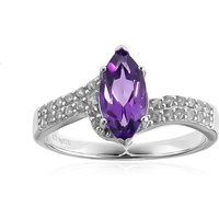 Sambia-Amethyst-Silberring Sambia-Amethyst-Silberring