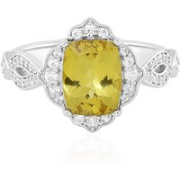 Goldener Apatit-Silberring Goldener Apatit-Silberring