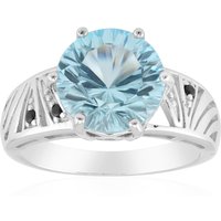 Himmelblauer Topas-Silberring Himmelblauer Topas-Silberring