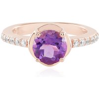 Sibirischer Amethyst-Silberring Sibirischer Amethyst-Silberring