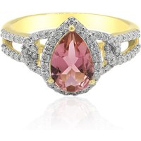 Brasilianischer Pinkfarbener Turmalin-Goldring (Annette) Brasilianischer Pinkfarbener Turmalin-Goldring (Annette)
