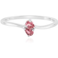 Brasilianischer Pinkfarbener Turmalin-Silberring Brasilianischer Pinkfarbener Turmalin-Silberring