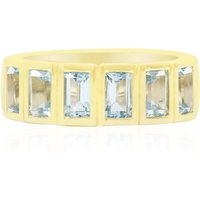 Himmelblauer Topas-Silberring Himmelblauer Topas-Silberring