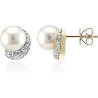 Weiße Südseeperlen-Goldohrringe (Michelle Albala) Weiße Südseeperlen-Goldohrringe (Michelle Albala)