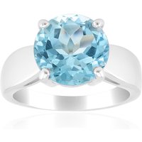 Himmelblauer Topas-Silberring Himmelblauer Topas-Silberring