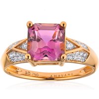 Pinkfarbener Diaspor-Goldring (AMAYANI) Pinkfarbener Diaspor-Goldring (AMAYANI)