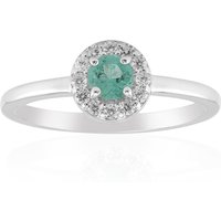 Kolumbianischer Smaragd-Silberring Kolumbianischer Smaragd-Silberring