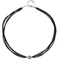 Edelstein-Silberhalskette Edelstein-Silberhalskette