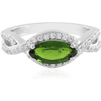 Russischer Diopsid-Silberring Russischer Diopsid-Silberring