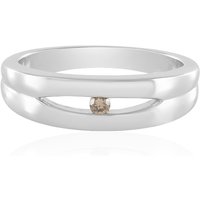 I2 Champagner-Brillant-Silberring I2 Champagner-Brillant-Silberring