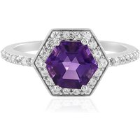 Sibirischer Amethyst-Silberring Sibirischer Amethyst-Silberring