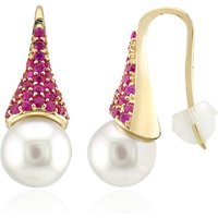 Weiße Südseeperlen-Goldohrringe (Michelle Albala) Weiße Südseeperlen-Goldohrringe (Michelle Albala)