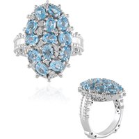 Schweizblauer Topas-Silberring (Dallas Prince Designs) Schweizblauer Topas-Silberring (Dallas Prince Designs)