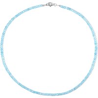 Himmelblauer Topas-Silberhalskette Himmelblauer Topas-Silberhalskette