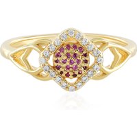 Nicht erhitzter Pinkfarbener Ceylon-Saphir-Silberring Nicht erhitzter Pinkfarbener Ceylon-Saphir-Silberring