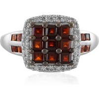 Roter Granat-Silberring Roter Granat-Silberring