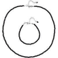 Schwarzer Spinell-Silberset Schwarzer Spinell-Silberset