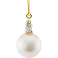 Weiße Süßwasserzuchtperlen-Goldanhänger (TPC) Weiße Süßwasserzuchtperlen-Goldanhänger (TPC)