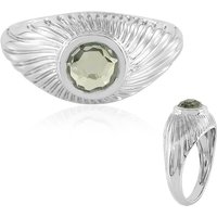 Grüner Amethyst-Silberring Grüner Amethyst-Silberring