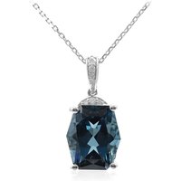 Londonblauer Topas-Goldhalskette (CIRARI) Londonblauer Topas-Goldhalskette (CIRARI)