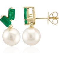 Weiße Südseeperlen-Goldohrringe (Michelle Albala) Weiße Südseeperlen-Goldohrringe (Michelle Albala)