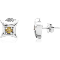 Gelber I3 Brillant-Silberohrringe Gelber I3 Brillant-Silberohrringe