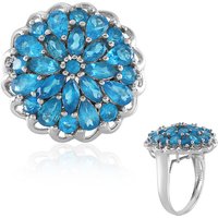 Neonblauer Apatit-Silberring Neonblauer Apatit-Silberring