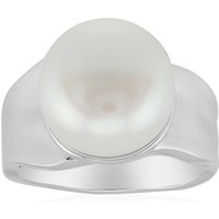Weiße Süßwasserzuchtperlen-Silberring Weiße Süßwasserzuchtperlen-Silberring