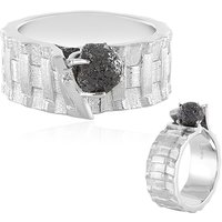 Silberfarbener Diamant-Silberring (MONOSONO COLLECTION) Silberfarbener Diamant-Silberring (MONOSONO COLLECTION)