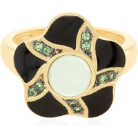 Grüner Amethyst-Silberring Grüner Amethyst-Silberring