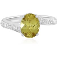 Goldener Apatit-Silberring Goldener Apatit-Silberring