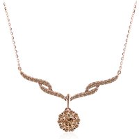 VS1 Argyle-Rose de France-Brillant-Goldhalskette (Annette) VS1 Argyle-Rose de France-Brillant-Goldhalskette (Annette)