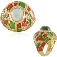 Grüner Amethyst-Silberring (Adela Silber) Grüner Amethyst-Silberring (Adela Silber)