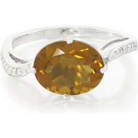 Cognac-Quarz-Silberring Cognac-Quarz-Silberring