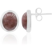 Thulit-Silberohrringe Thulit-Silberohrringe