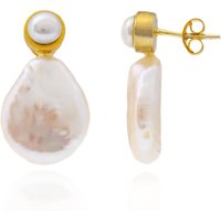 Süßwasserzuchtperlen-Silberohrringe (Joias do Paraíso) Süßwasserzuchtperlen-Silberohrringe (Joias do Paraíso)