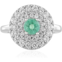 Kolumbianischer Smaragd-Silberring Kolumbianischer Smaragd-Silberring