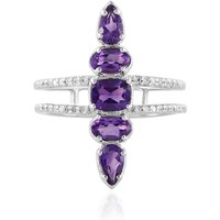 Sibirischer Amethyst-Silberring Sibirischer Amethyst-Silberring