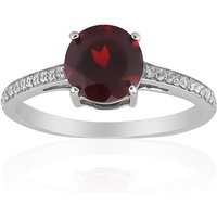 Mosambik-Granat-Silberring Mosambik-Granat-Silberring