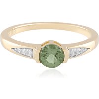 Chrom-Apatit-Silberring Chrom-Apatit-Silberring