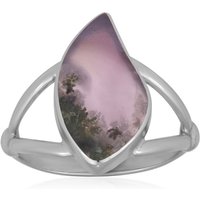 Purpurfarbener Chalzedon-Silberring (Bali Barong) Purpurfarbener Chalzedon-Silberring (Bali Barong)