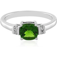 Russischer Diopsid-Silberring Russischer Diopsid-Silberring