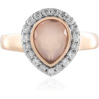 Pinkfarbener Chalzedon-Silberring Pinkfarbener Chalzedon-Silberring