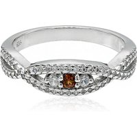 Oranger Saphir-Silberring Oranger Saphir-Silberring